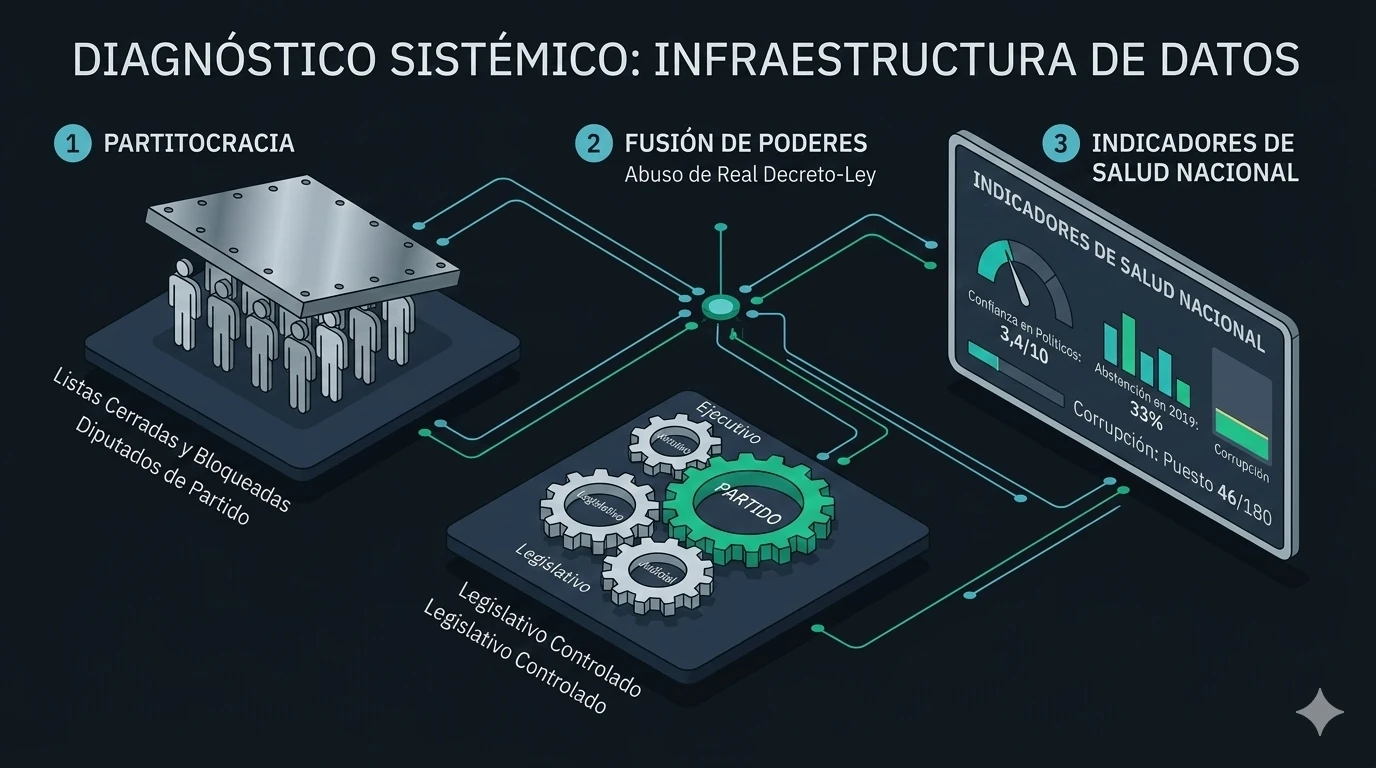 Infografía del módulo 01 sobre el diagnóstico del sistema político